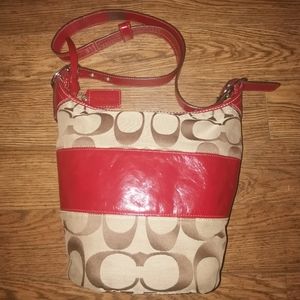 RARE Authentic Coach Rugby Bucket Purse